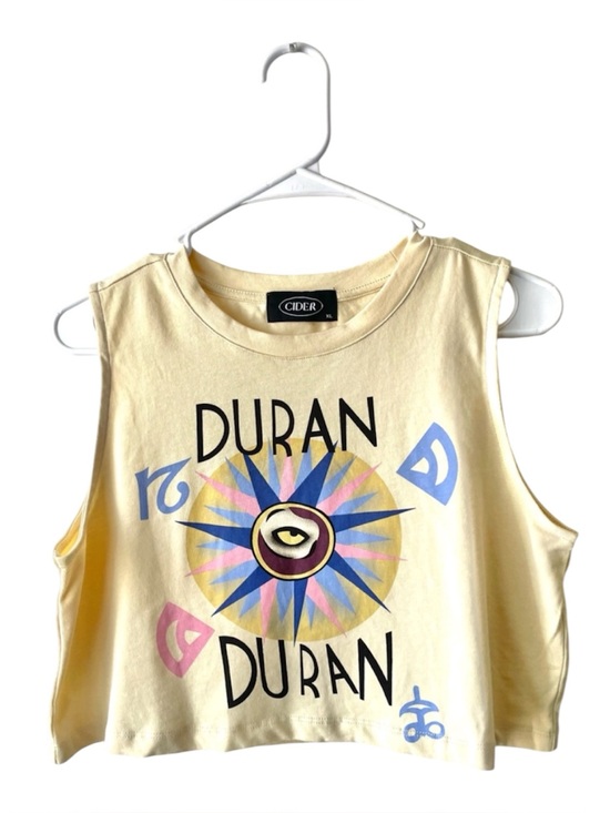 Cider Tops - Cider Pale Yellow Duran Graphic Crop Tank